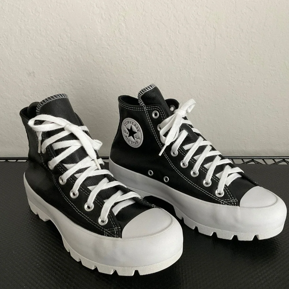 Converse Chuck‎ Taylor All Star Lugged 2.0 Black Leather High Top Mens 8.5 S356